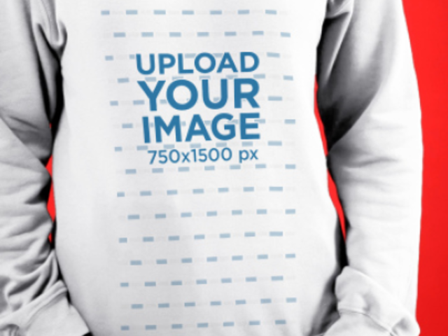 Sweatshirt Video of a Woman with an AIDS Awareness Red Ribbon 4158v