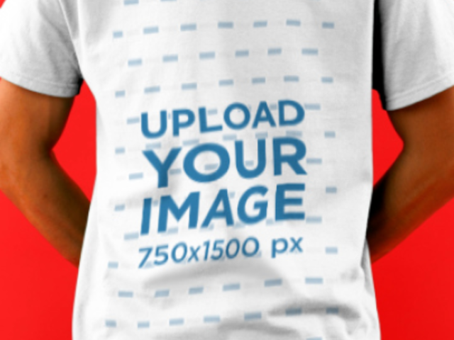 T-Shirt Video Featuring a Happy Young Man Wearing an AIDS Awareness Ribbon 4171v