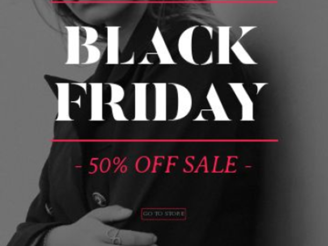 Minimal Instagram Post Video Template for a Black Friday Sale 3784
