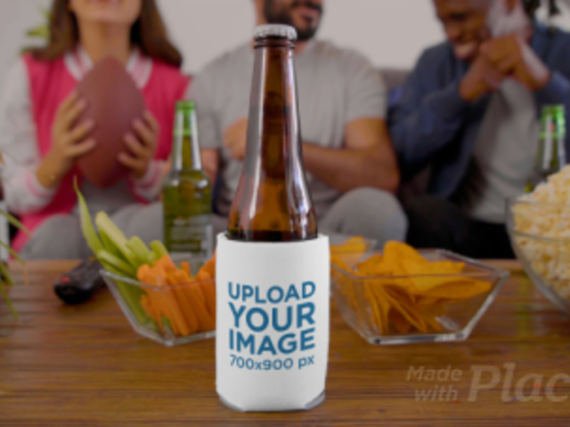 Koozie Video Featuring a Group of Friends Enjoying the Big Game 4499v