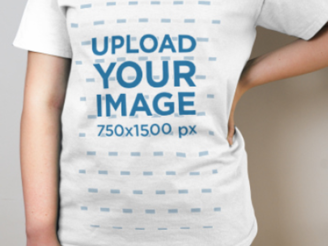 T-Shirt Video Featuring an Annoyed Young Woman Checking Her Phone 4553v