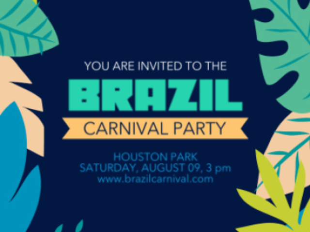 Instagram Story Video Maker for a Brazilian Carnival Party Featuring Tropical Leaves Graphics 4564