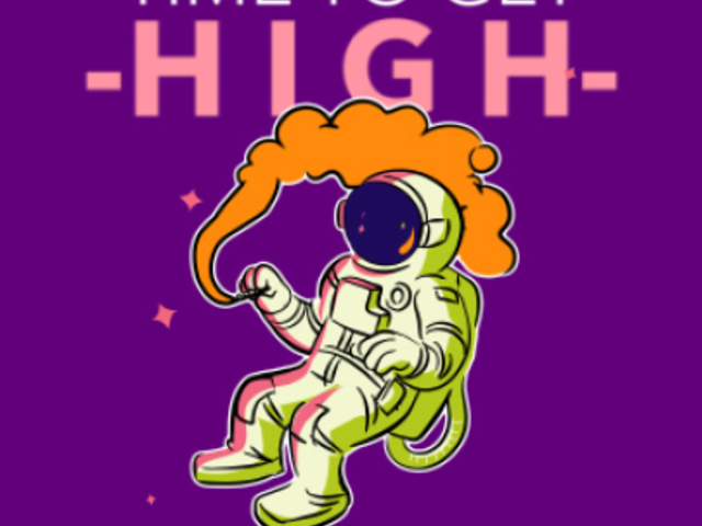 Instagram Post Video Creator Featuring an Astronaut Getting High 4829