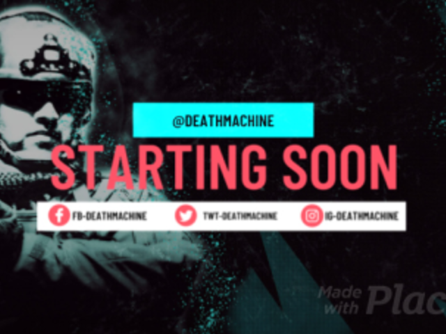 Twitch Starting Soon Screen Video Template Featuring a Soldier Graphic 4776