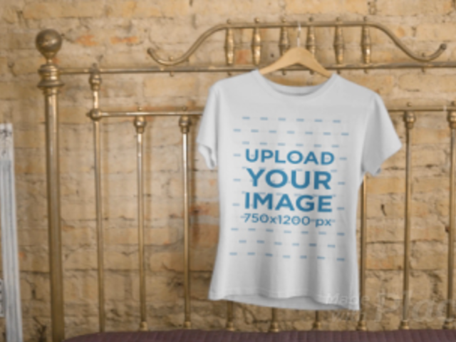 T-Shirt on a Hanger in a Vintage Room Video Mockup a13142