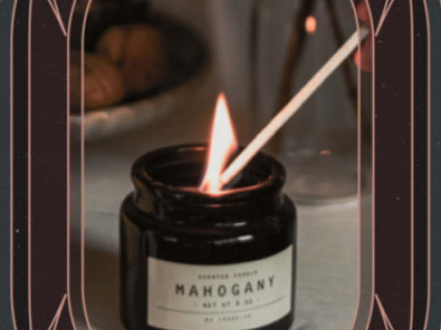 Dark Academia-Themed Instagram Story Video Maker Featuring a Candle Photo 4849