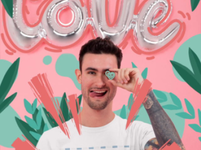 T-Shirt Video of a Young Man in a Lovely Animated Setting 5169v