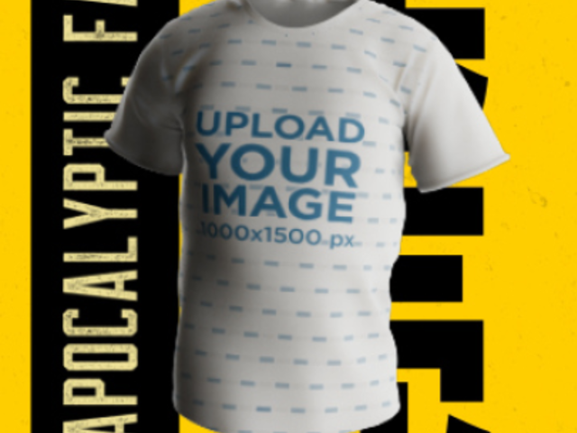 Video of a Spinning 3D Round-Neck T-Shirt for a POD Drop 5210v