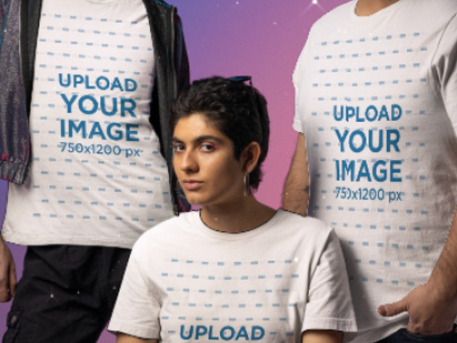 Pride-Themed Video Featuring Three Diverse Models Wearing a T-Shirt 5361v