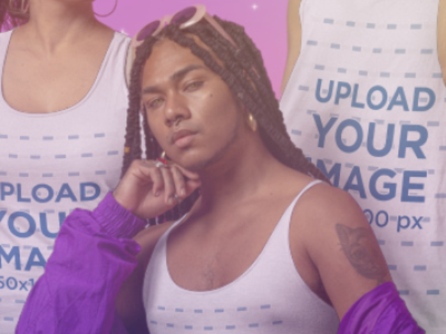 Pride-Themed Video Featuring a Trio of Diverse Models Wearing Tank Tops 5367v