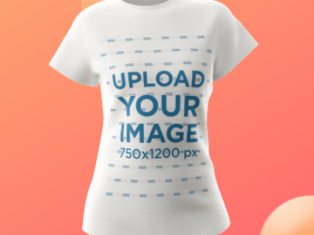 Front-and-Back Video of a Spinning 3D T-Shirt for a POD New Merch Promo 5397v
