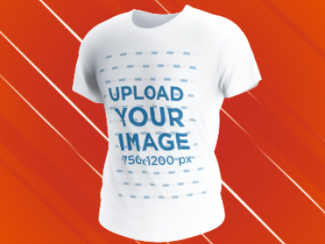 Video of a Graphic 3D T-Shirt Floating Against an Animated Background 5499v