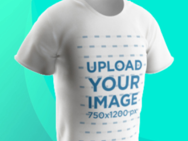 Video of a 3D Graphic Tee with Rounded Neck Featuring Animated Elements 5603v