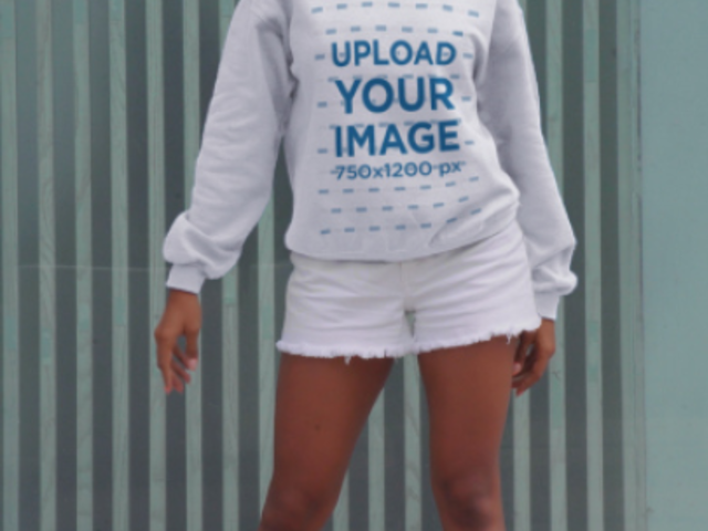 Video of a Woman with Curly Hair Wearing a Pullover Hoodie 5669v