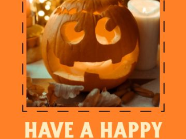 Instagram Story Video Template to Wish a Happy Halloween Featuring a Pumpkin Photo 5702