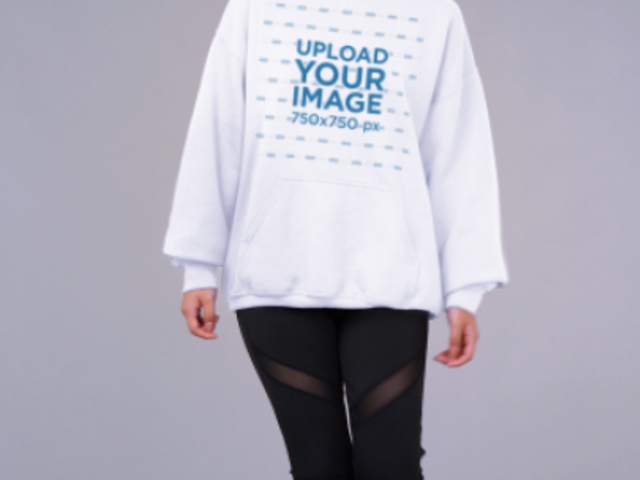 Pullover Hoodie Video Featuring a Woman With Activewear Clothes 5841v