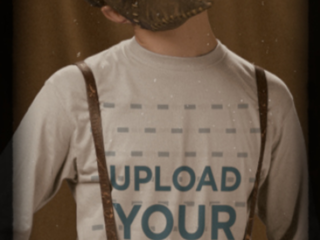 Sweatshirt Video Featuring a Man Wearing a Creepy Halloween Mask 5864v