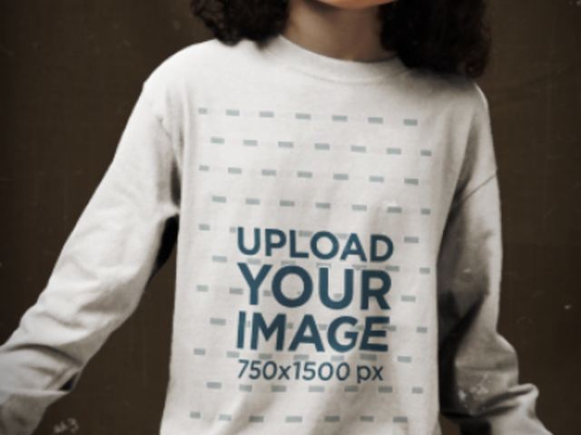 Sweatshirt Video Featuring a Girl With a Creepy Doll Mask 5873v