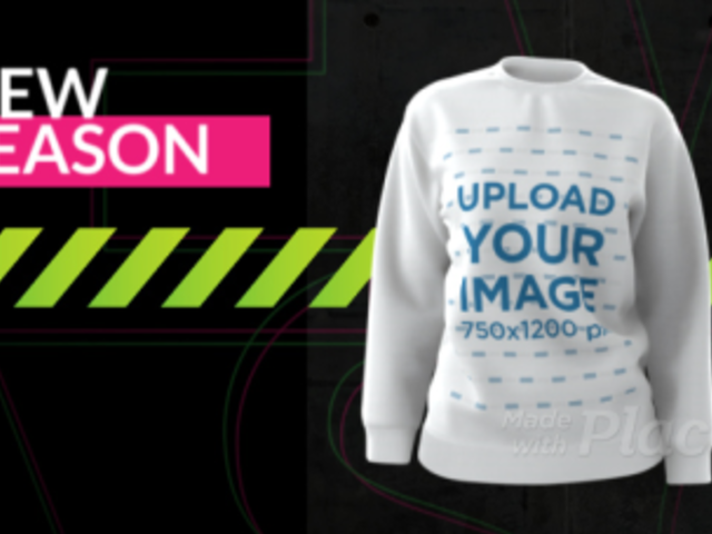Video of a 3D Sweatshirt Featuring an Ad for a New Fashion Collection 5904v
