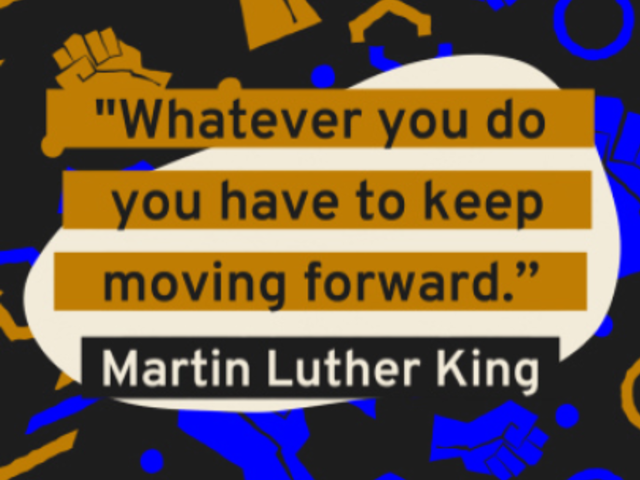 Instagram Story Video Maker Featuring an MLK Quote with an Illustrated Fist Pattern 6177