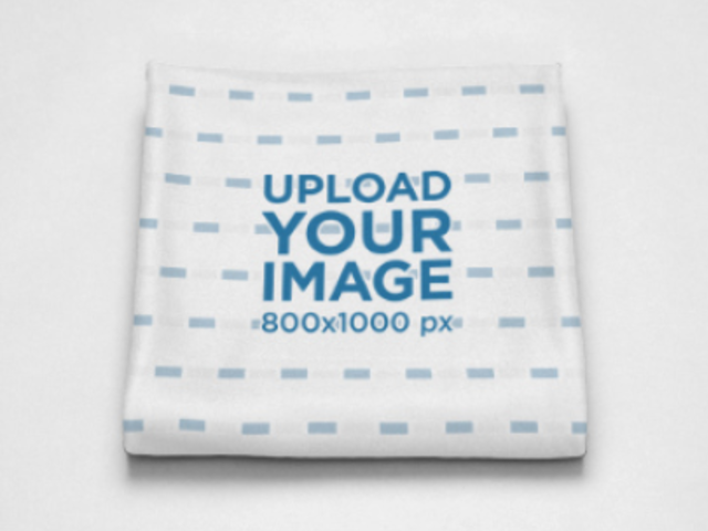 Video of a Folded Throw Blanket Placed on a Customizable Background 6357v