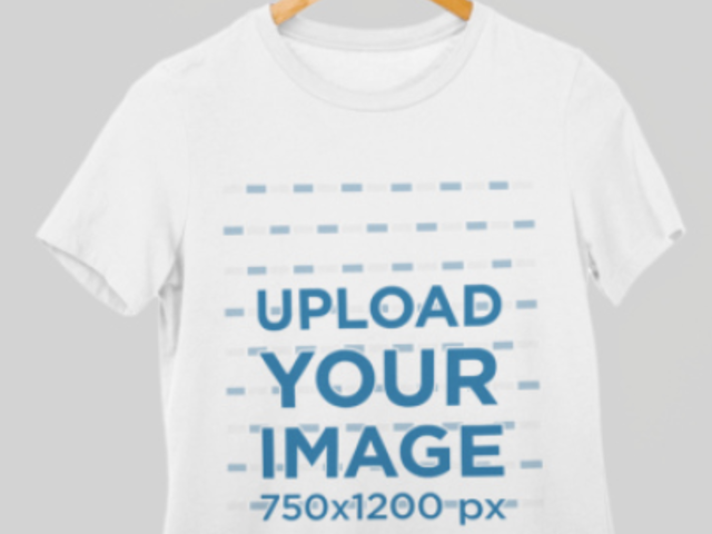 Video of a Round-Neck T-Shirt Placed on a Hanger 6385v