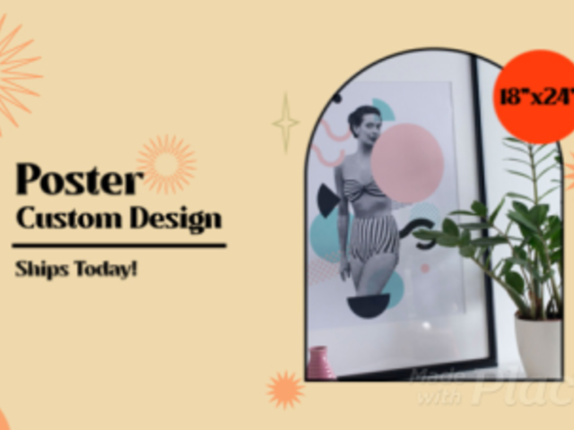 Intro Video Template Featuring a Poster Ad for Etsy 6618