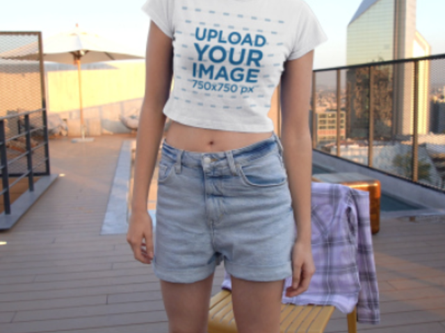 Crop Top Video of a Cheerful Woman Posing for a TikTok 6682v