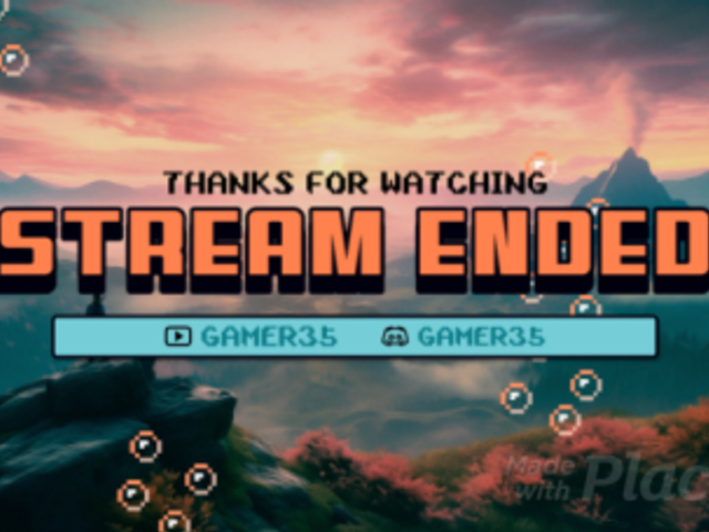 Zelda-Inspired Twitch Screen Video Template Featuring a Stream-Ended Message 5628a 6766
