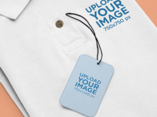 Polo Shirt Video Featuring a Brand Tag and an Inside Clothing Label 6710v