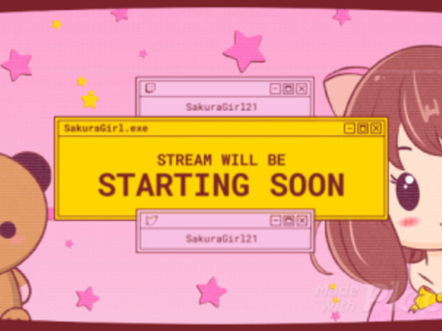 Twitch Screen Video Generator Featuring Cute Kawaii-Themed Graphics 6717