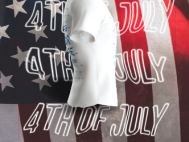3D T-Shirt Video with Animated Text to Promote a 4th of July Sale 5596b 6928v