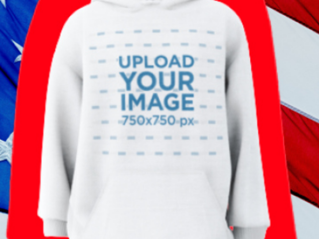 Pullover Hoodie Video Featuring an American Flag for 4th of July 5645b 6926v