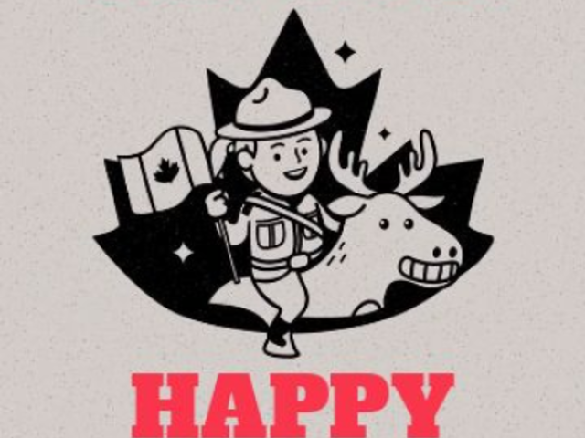 Instagram Story Video Maker Featuring a Cute Cartoon to Wish a Happy Canada Day 6897