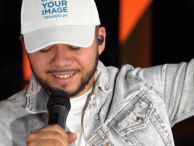 Video of a Gospel Singer Wearing an Embroidered Dad Hat in a Christian Forum 7069v