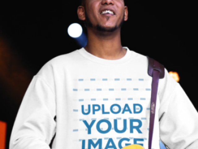 Gildan Sweatshirt Video Featuring a Man Playing the Guitar in a Christian Forum 7067v