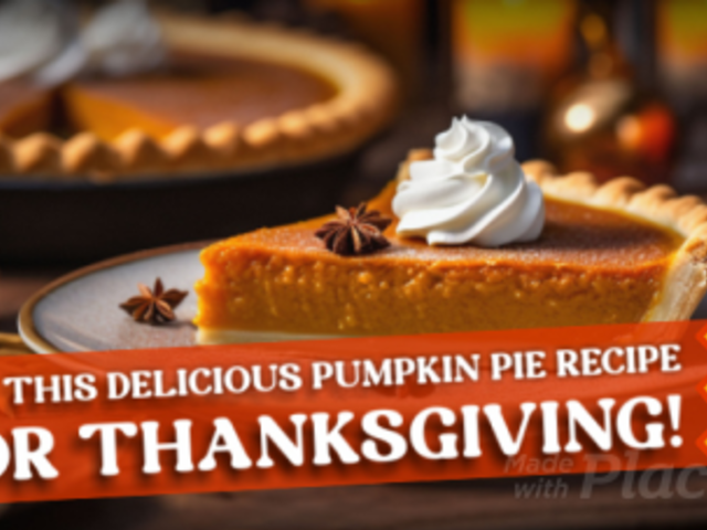Thanksgiving Intro Video Maker for a Pumpkin Pie Recipe 7114