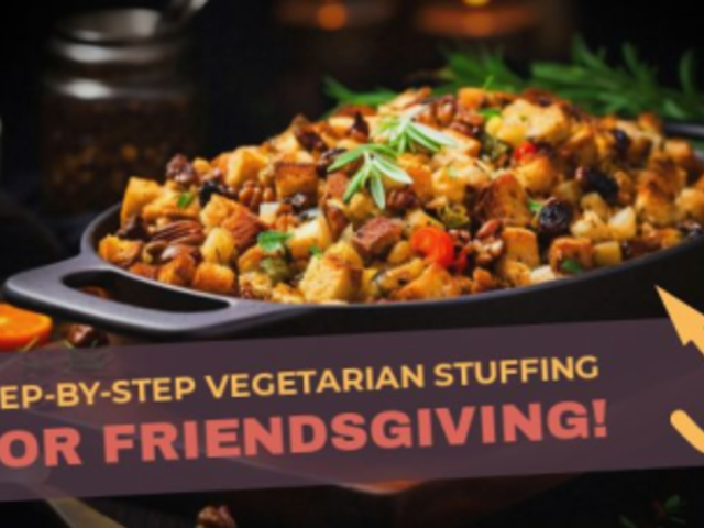 Friendsgiving Intro Video Creator Featuring a Vegetarian Recipe 7117