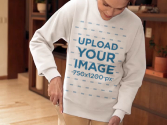 Gildan Sweatshirt Video Featuring a Woman Slicing a Pumpkin Pie for Thanksgiving 7233v