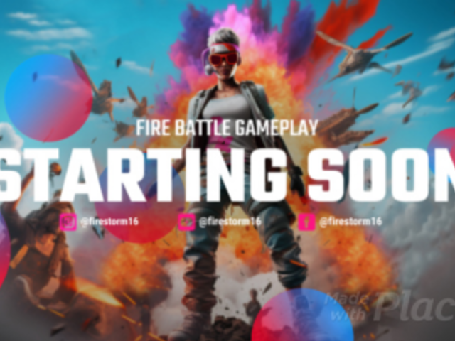 Free Fire-Inspired Twitch Screen Video Creator for a Starting Soon Message 2662b 7333