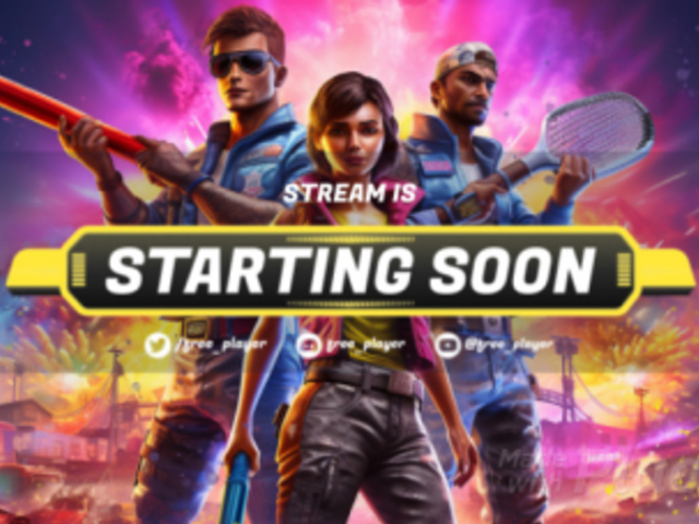 Twitch Screen Video Maker for a Starting Soon Message with Free Fire-Inspired Characters 4787b 7329