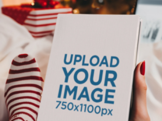 Cozy Winter Video of an AI-Generated Woman Reading a Book in a Christmas Setting 7309v