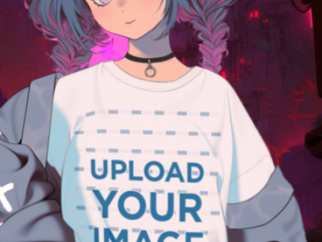 Anime-Themed Video Featuring a Woman Cartoon Wearing a T-Shirt 7306v