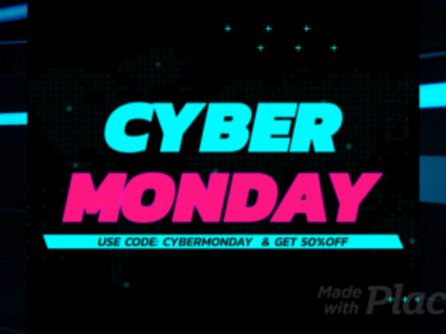 Intro Video Creator Featuring an Ad With a Cyber Monday Promo Code 6694b 7428