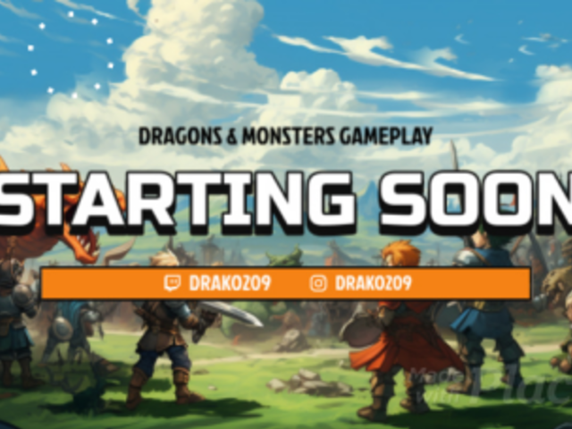 Twitch Screen Video Generator with a Medieval Landscape Inspired by Dragon Quest 5630c 7592