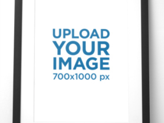 Video of an Art Print Frame Placed on a White Wall 7615v