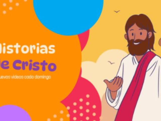 Christian Intro Video Template Featuring a Jesus Illustration for a Children's Channel 7490
