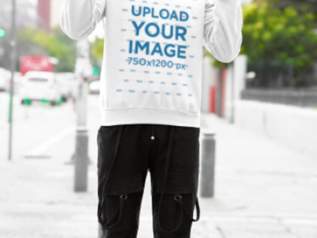 Gildan Crewneck Sweatshirt Video Featuring a Man in a Cosplay Style 7658v