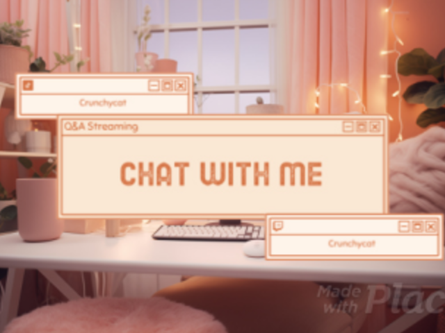 Twitch Screen Video Template with Retro Computer Tabs for a Just Chatting Channel 6724a 7796