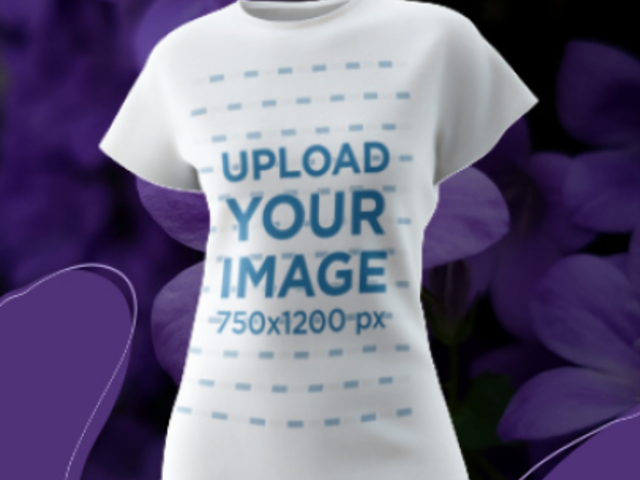 Spring Promo-Themed Video of a 3D Round-Neck T-Shirt 5351a 7822v